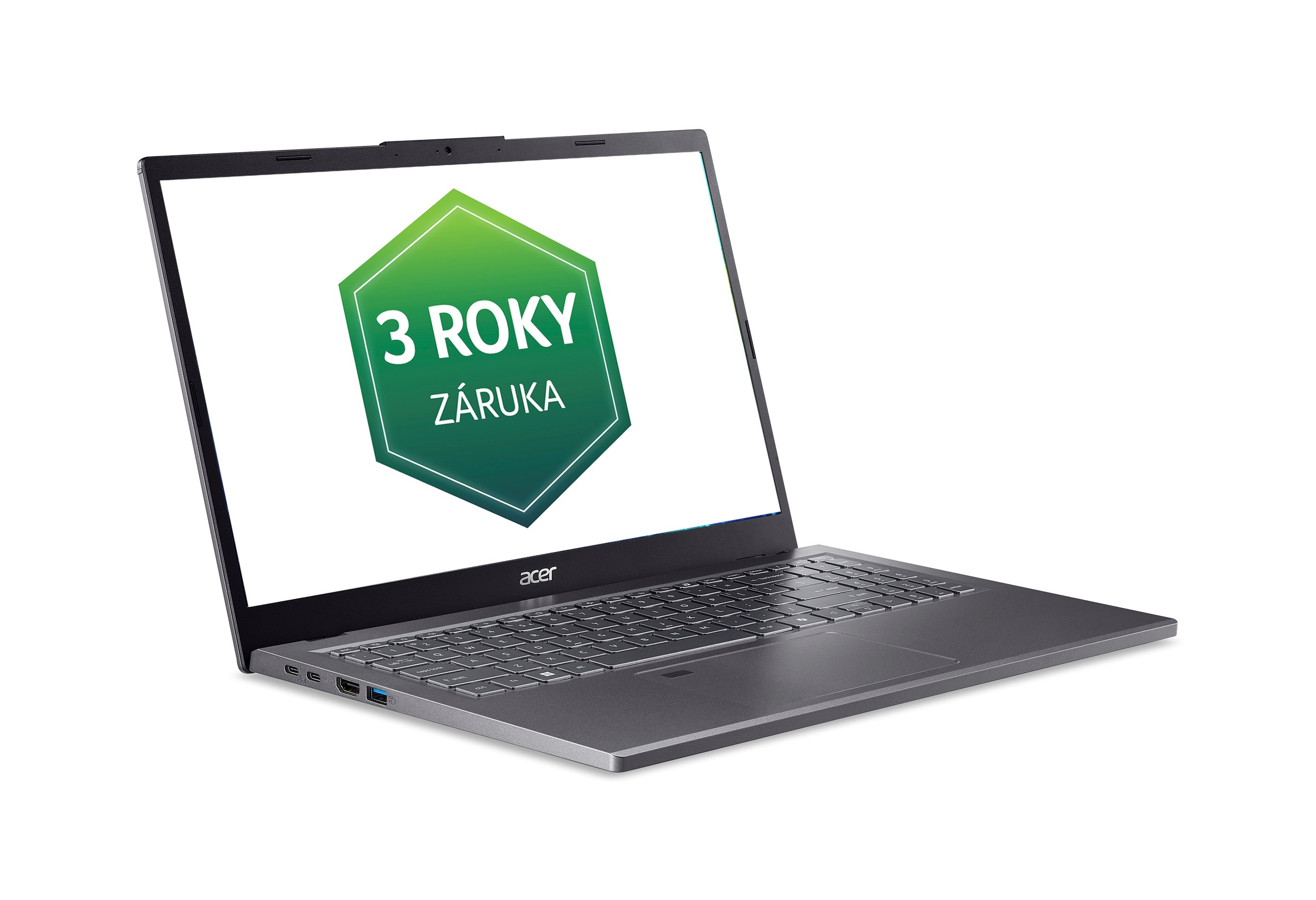 ACER NTB Aspire 15 (A15-61M-R3KV), R7-8840HS, 15.6"FHD, 16GB, 512GB SSD, Radeon 780M, Linux, Gray1 