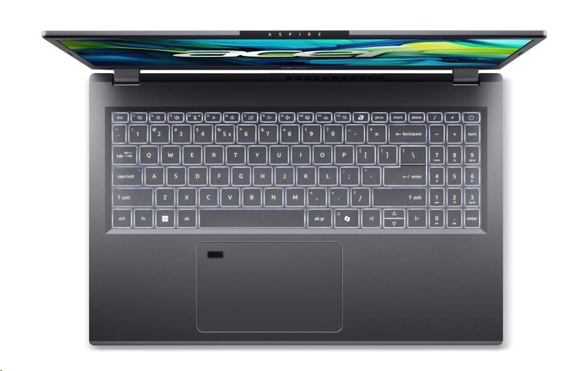 ACER NTB Aspire 15 (A15-61M-R3KV), R7-8840HS, 15.6"FHD, 16GB, 512GB SSD, Radeon 780M, Linux, Gray5 