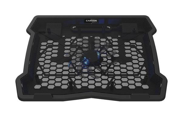 Canyon NS-02, chladiaci podstavec s ventilátorom pre notebook 10´´ - 15.6", LED podsvietenie, čierny0 