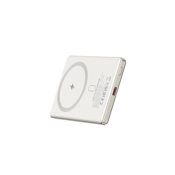 Canyon OnCharge 505, Powerbank, 5.000 mAh, in: USB-C, out: USB-C PD 20W + Wireless Magsafe 15W, ultratenká, béžová3 
