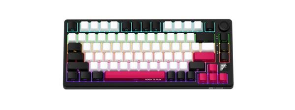 Lorgar KBP7075, Pro bezdrôtová mechanická herná klávesnica, Wireless 2.4 GHz/ BT 5.0, 75%, Displ., SK/CZ layout, čiern0 