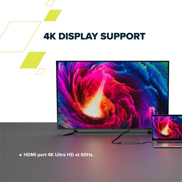 Canyon DS-17, Multiport Docking Station, 6 portov, 1xUSB-C 100W+2xUSB3.0+ 1xHDMI+čítačka kariet10 