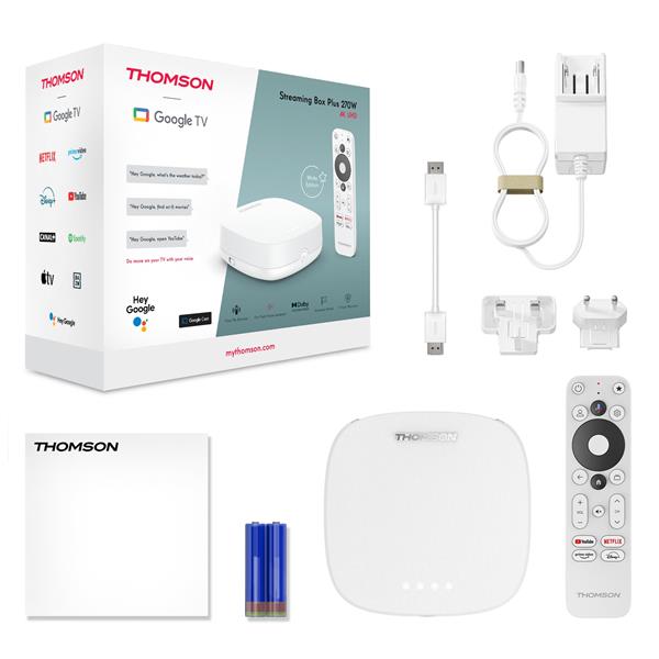 Thomson Streaming Box Plus 270W - 4K UHD, Google TV, Dolby Vision+Atmos14 