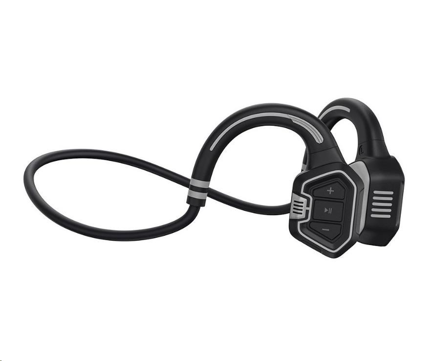 EVOLVEO bezdrátová sluchátka BoneSwim MP3 16GB,  na lícní kosti,  šedá0 
