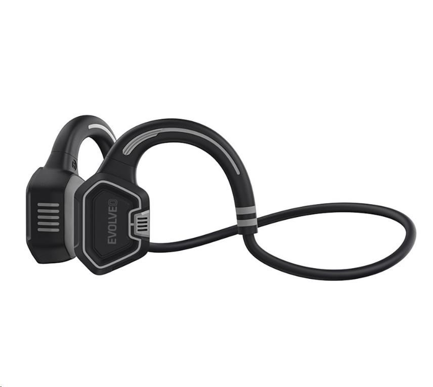 EVOLVEO bezdrátová sluchátka BoneSwim MP3 16GB,  na lícní kosti,  šedá1 