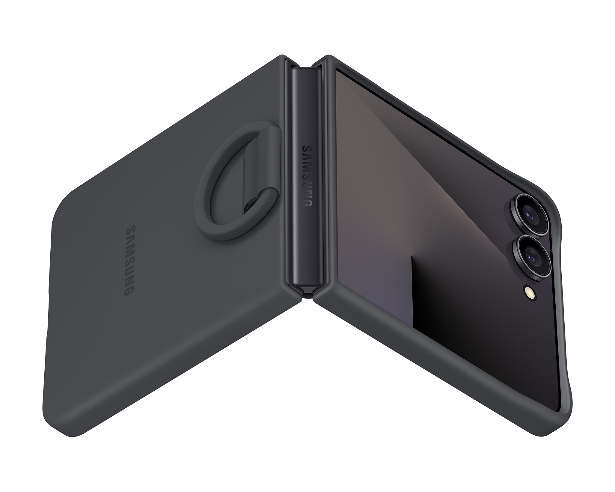 Samsung Silikónový kryt s držiakom na prst Flip7 Black4 