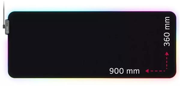 Lorgar Steller 919, podložka pod hernú myš s RGB podsvietením, veľkosť XL0 