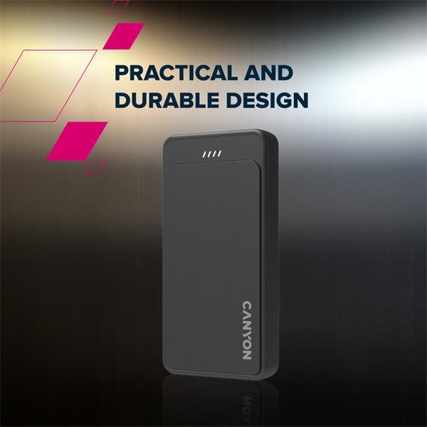 Canyon OnPower 200, Powerbank, 20.000 mAh, LED indikátor, in: 1x USB-C/1x microUSB, out: 1x USB-C a 2x USB-A 2 