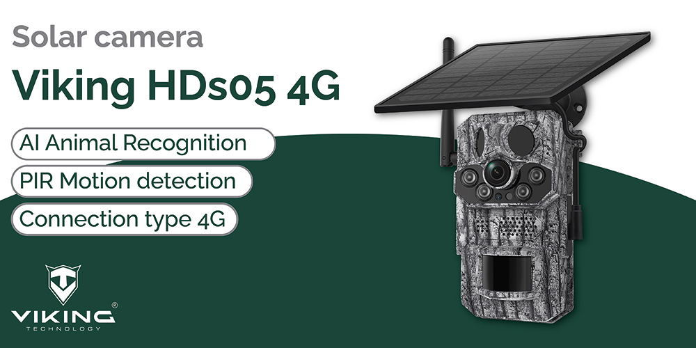 Solárna kamera Viking HDs05 4G/ 2304x1296/ PIR detekcia/ pohybový senzor/ 7800mAh13 