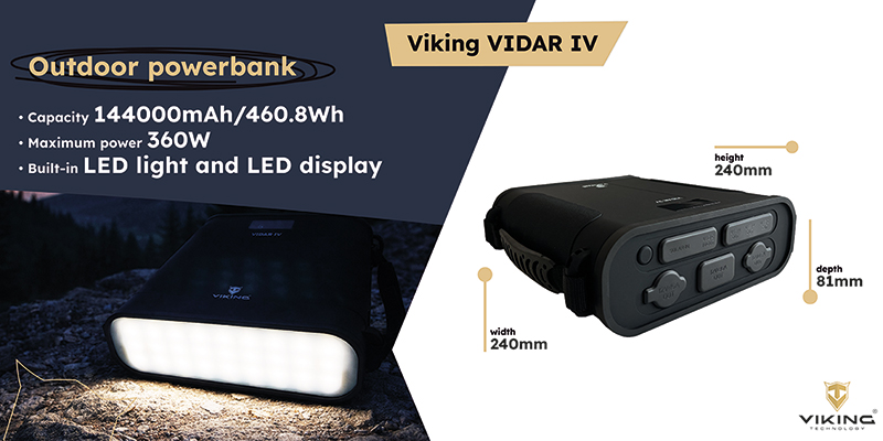Outdoorová powerbanka Viking VIDAR IV/ 144000mAh/ MAX 360W/ USB-A/ USB-C/ cigaretová zásuvka/ Big Anderson11 