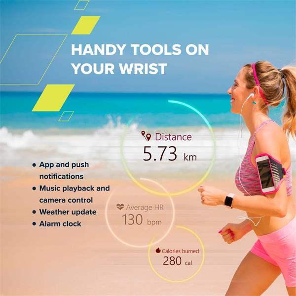 Canyon Easy SW-54, smart hodinky, štíhle, BT s app Canyon Life,  IP touchscreen 1.7´´,  IP68, 14 športov, biele6 