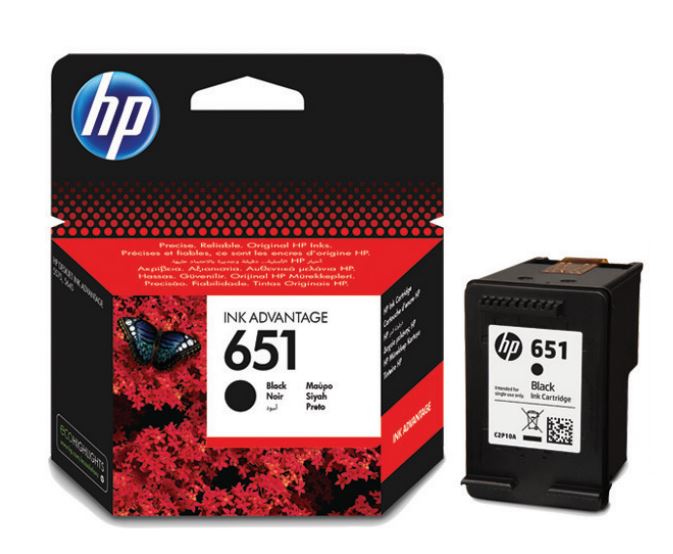 HP 651 černá ink kazeta, C2P10AE0 