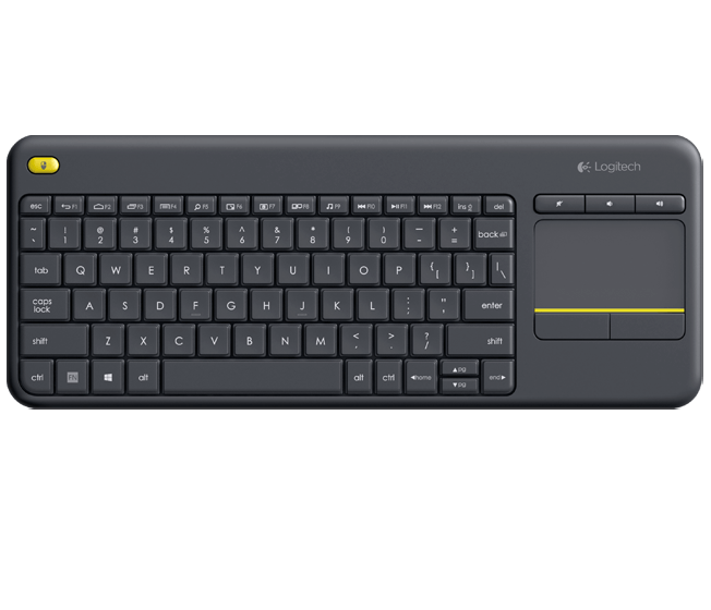 Logitech K400 plus/ Bezdrôtová USB/ CZ- SK layout/ Čierna1 