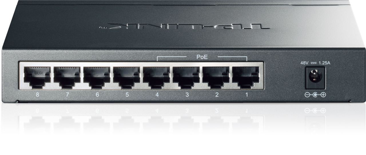TP-Link TL-SG1008P 8xGB (4xPOE) 64W Desktop fanless Switch1 