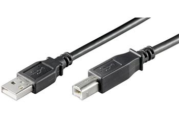 PremiumCord Kábel USB 2.0, A-B, 3m, čierny0 