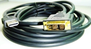 Kábel HDMI-DVI 1, 8m, M/ M tieň., pozlátené kontakty 1.30 