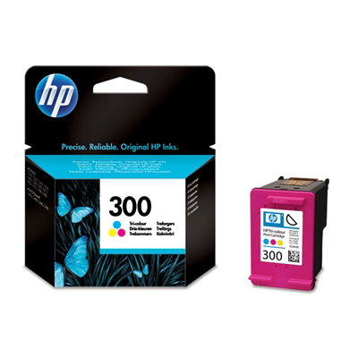 HP 300 Tri-color Ink Cart,  4 ml,  CC643EE (165 pages)0 