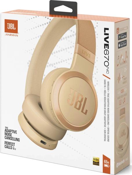 JBL Live 670NC, béžové1