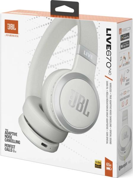 JBL Live 670NC, biele1