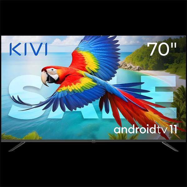 KIVI TV 70U760QB, 70" (175cm), UHD LED TV, AndroidTV 11, Black, 3840x2160, 60 Hz, GAME MODE, HLG,  HDR, 115 kWh,WIFI5