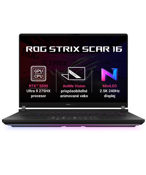 Notebook ASUS ROG Strix SCAR 16/i Ultra 9/32GB/2TB SSD/16&quot;/Win11Pro/Black/5090