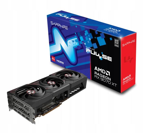 SAPPHIRE PULSE AMD RADEON RX 9070 XT 16GB/256bit GDDR6 2xHDMI 2x DP