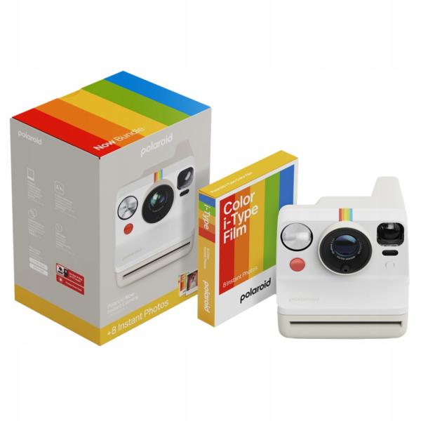 Polaroid Now Gen 3 Pebble White bundle with Color Film (8 photos)