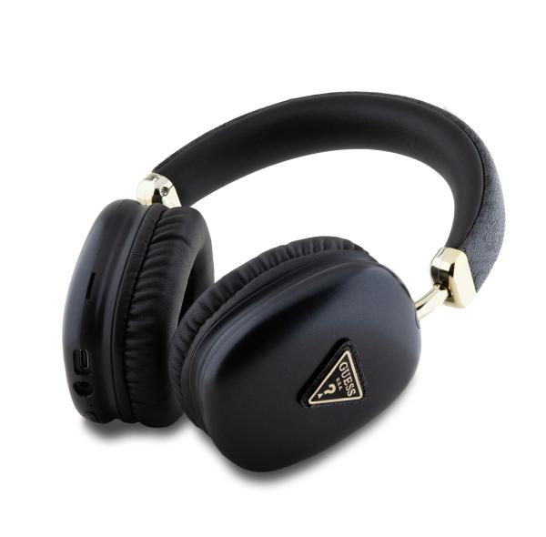Slúchadlá Guess PU 4G Kožené čierne1