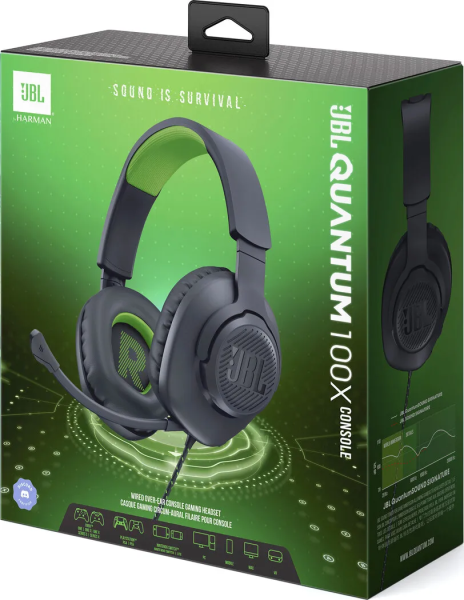 Slúchadlá JBL Quantum 100X BlackGreen8