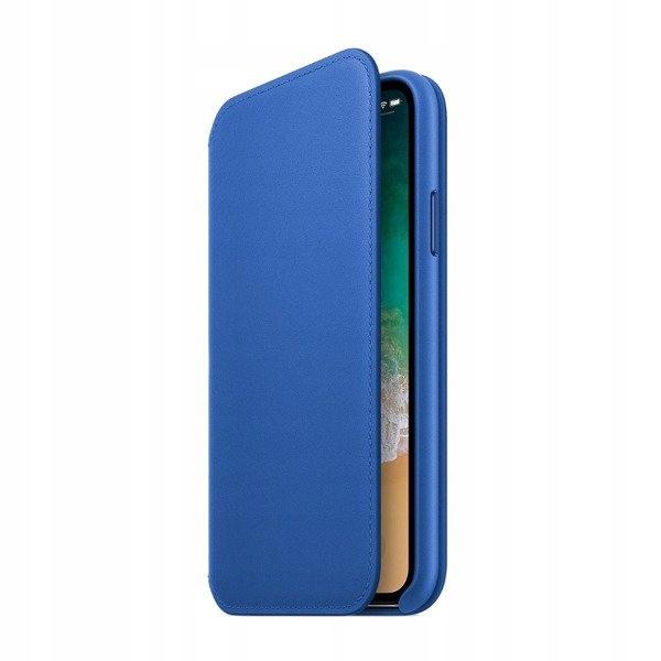 Puzdro iPhone X Leather Folio Electric Blue1
