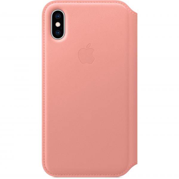 Puzdro iPhone X Leather Folio Soft Pink1