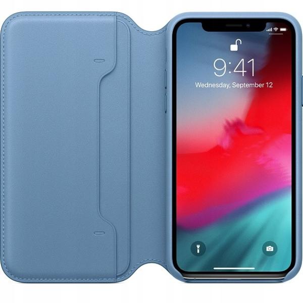 Puzdro iPhone XS Leather Folio Cape Cod Blue1