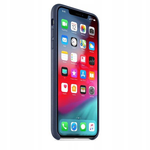 Puzdro iPhone XS Max Leather Case Midnight Blue2