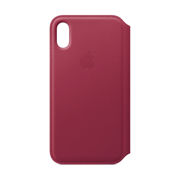 Puzdro iPhone X Leather Folio Berry