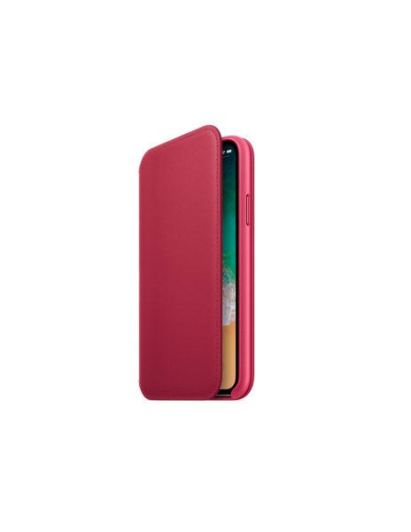 Puzdro iPhone X Leather Folio Berry1
