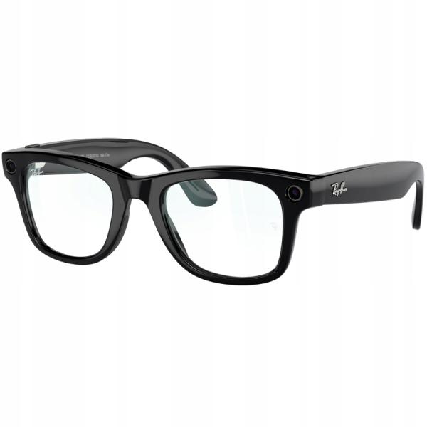 Meta Ray-Ban Wayfarer, AI okuliare, Shiny Black, Clear