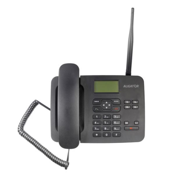 ALIGATOR T100 Stolný telefón na simkartu Black