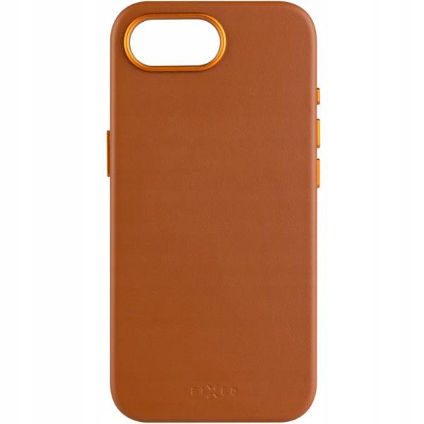 FIXED MagLeather kožený kryt iPhone 16e, hnedý