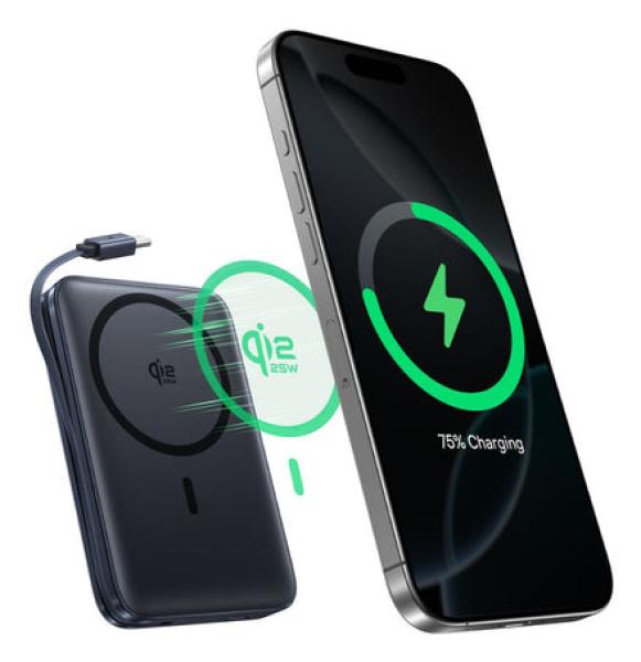 Baseus PicoGo AM61 Qi2.2 45W Magnetická Powerbanka 10000mAh Cosmic Black5