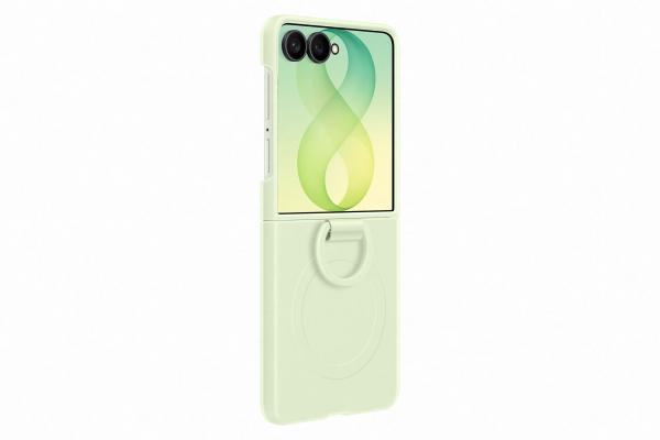 Samsung Silikónový magnetický kryt s držiakom na prst pre Galaxy Z Flip8, Mint