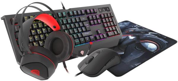 Herný set 4v1 Genesis Cobalt 330 RGB CZ/ SK, RGB podsvietenie