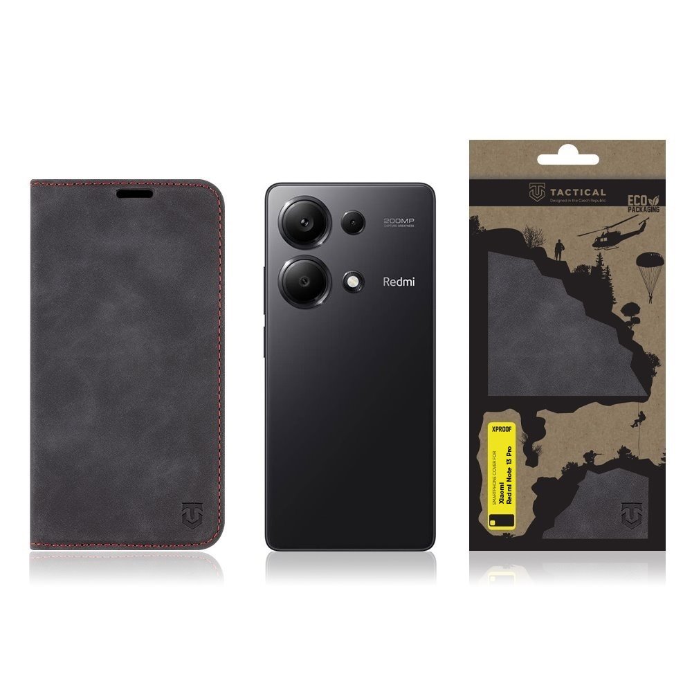 Tactical flipové pouzdro Xproof pro Xiaomi Redmi Note 13 Pro 5G/ Poco X6 5G Black Hawk3 