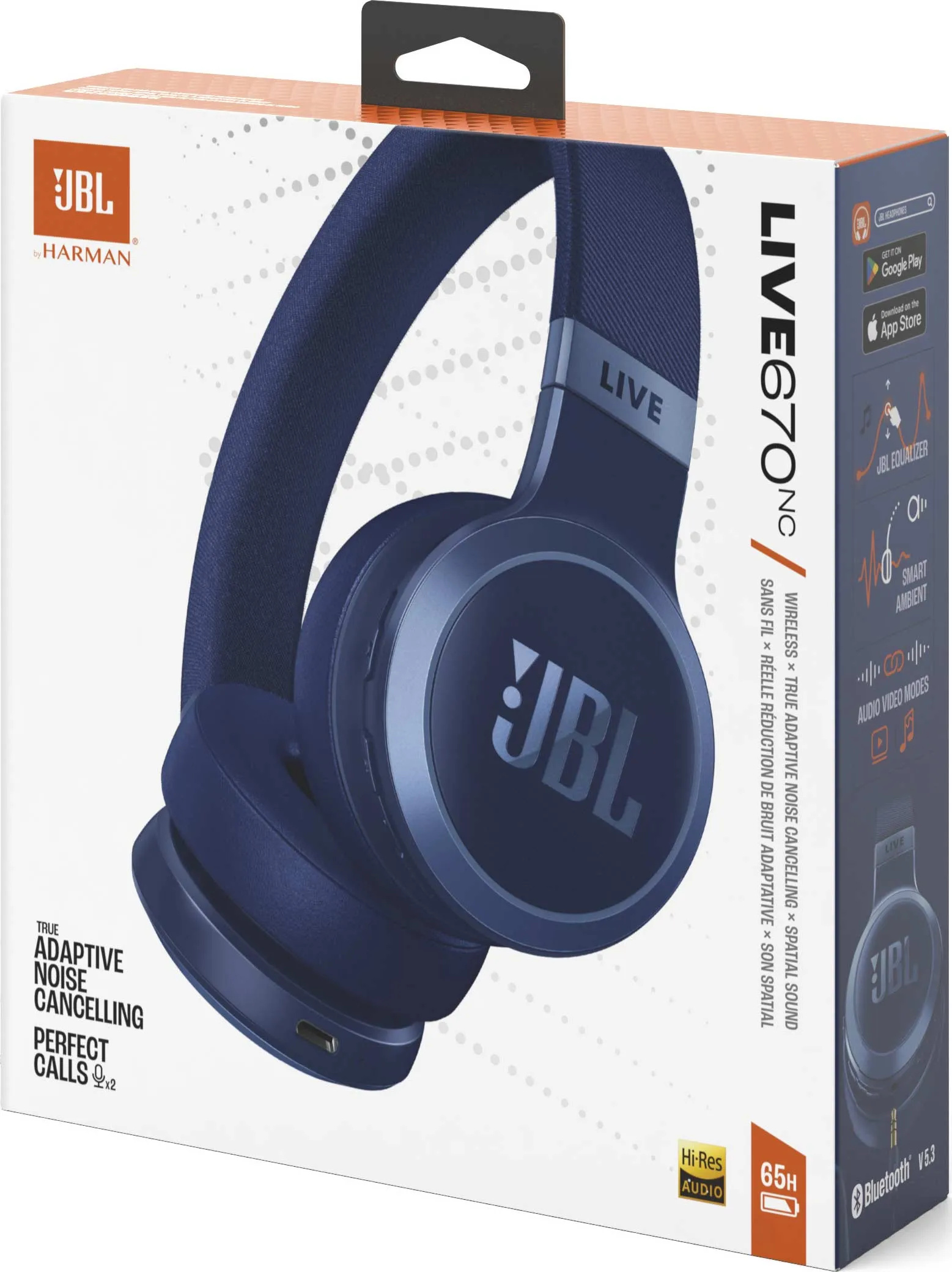 JBL Live 670NC, modré1 