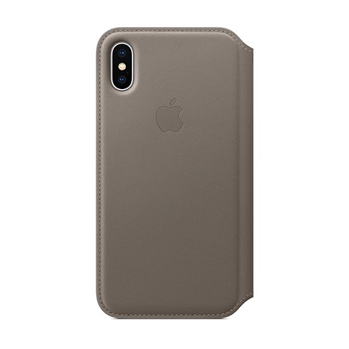 Puzdro iPhone X Leather Folio Taupe0 