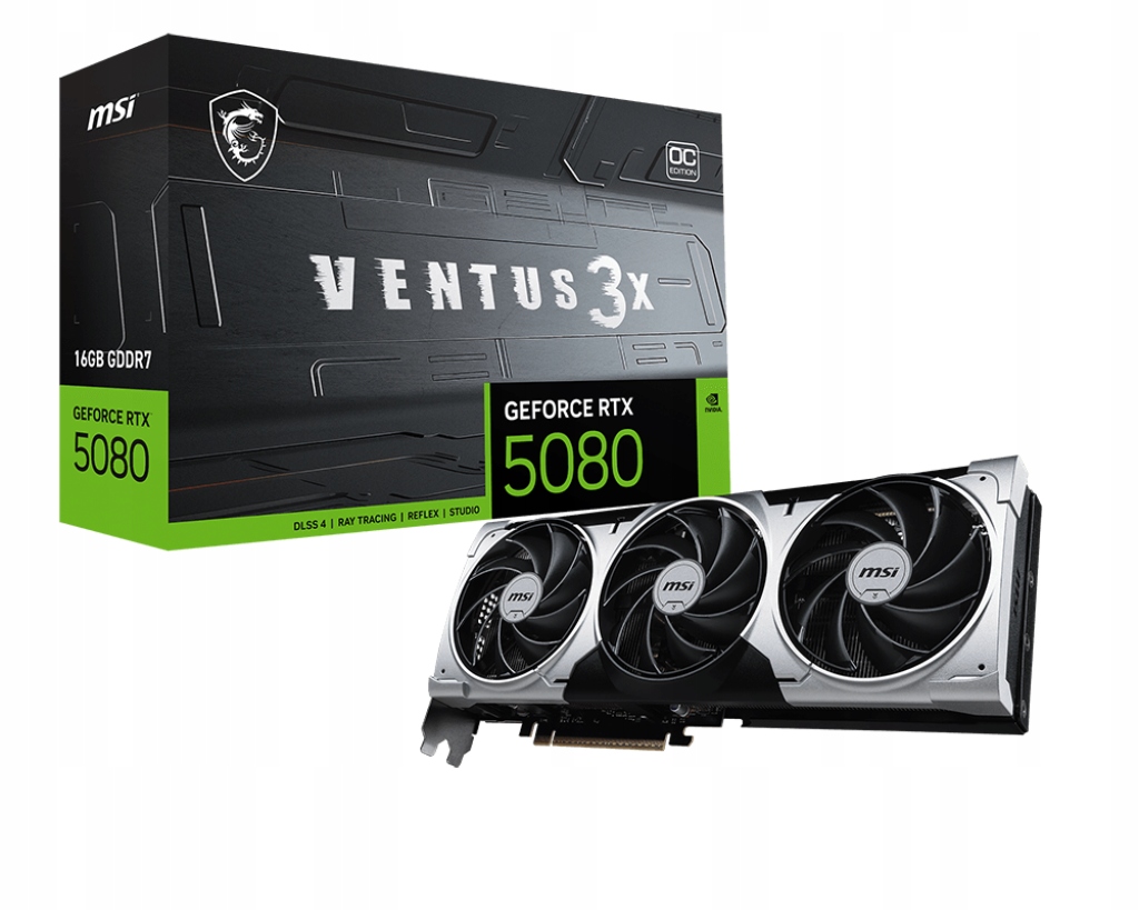 MSI GeForce RTX 5080 VENTUS 3X PLUS/ OC/ 16GB/ GDDR70 