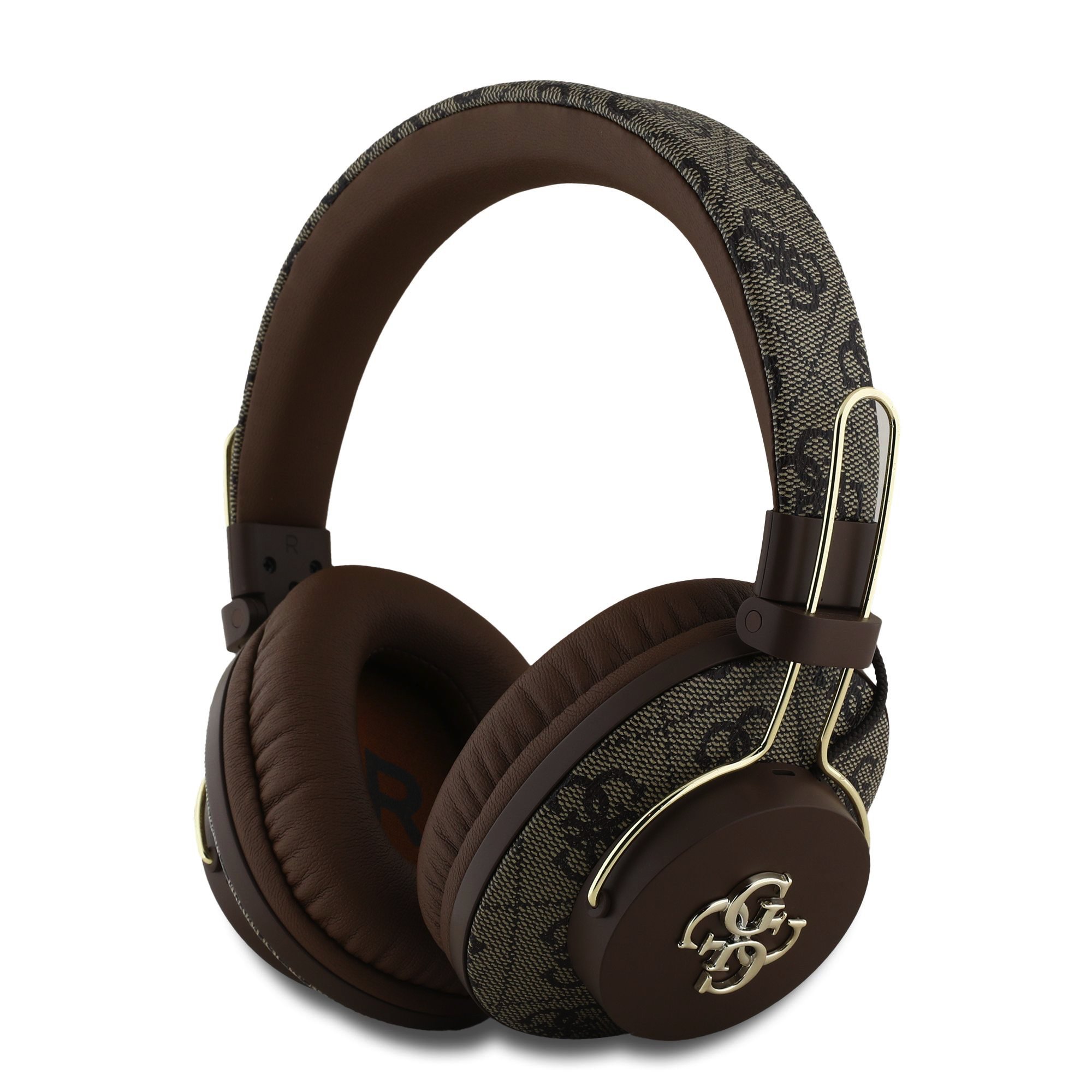 Slúchadlá Guess PU 4G Metal Logo ENC hnedé0 