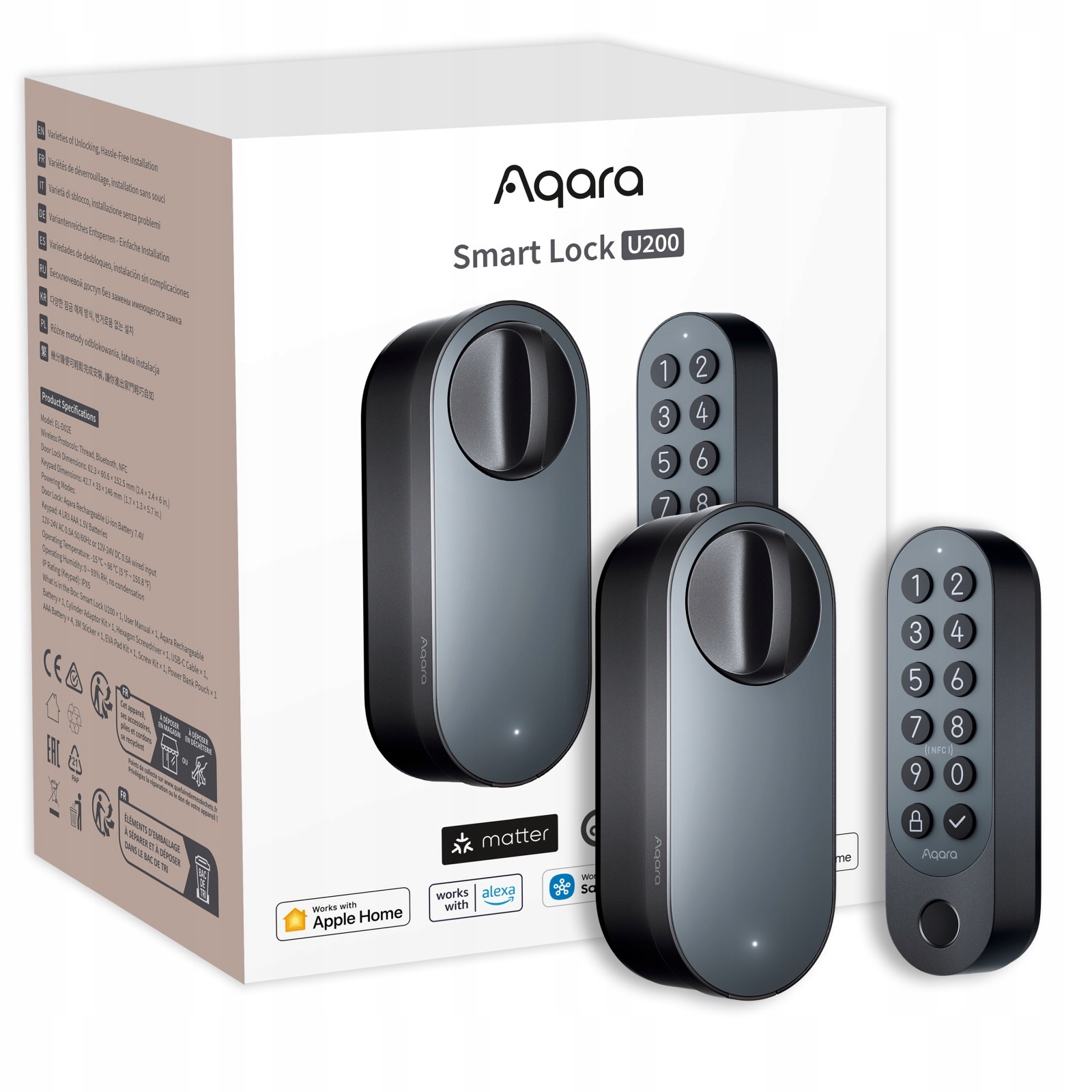AQARA Smart Lock U200,  Black0 