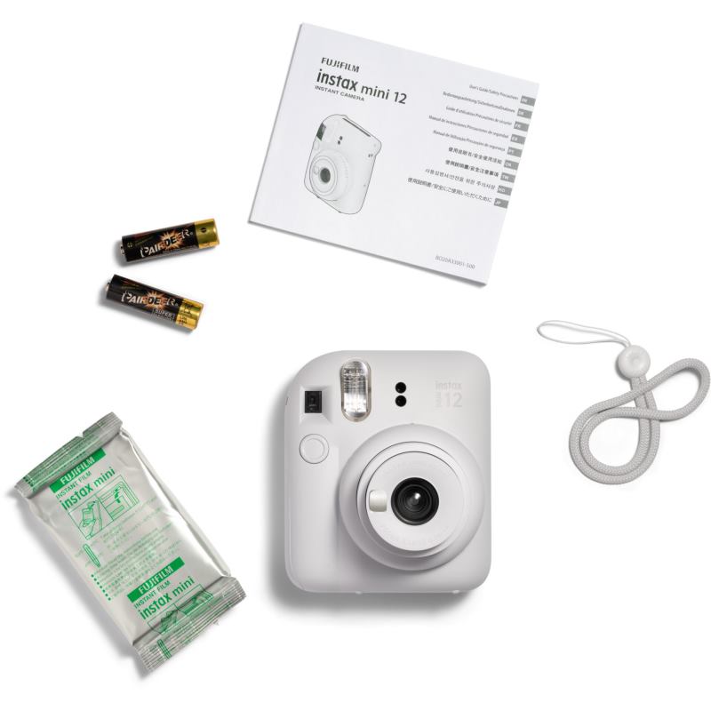 Fotoaparat FUJIFILM INSTAX Mini 12, Clay White, Fotoaparát + 10x5 
