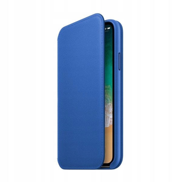 Puzdro iPhone X Leather Folio Electric Blue1 