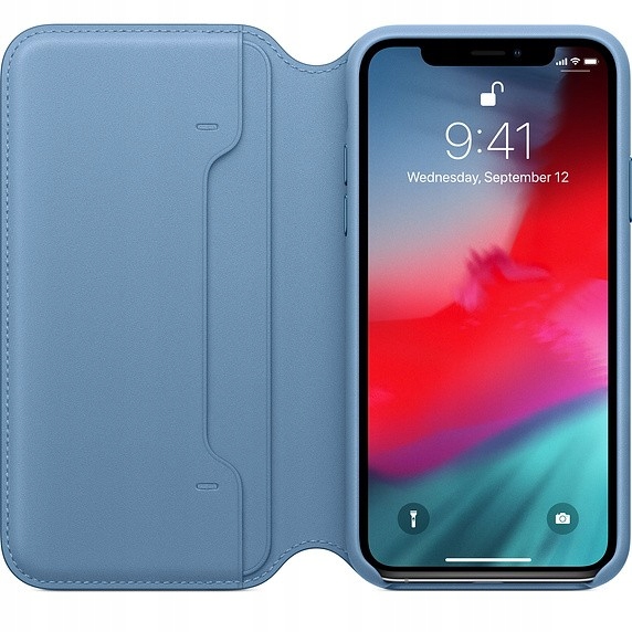 Puzdro iPhone XS Leather Folio Cape Cod Blue1 